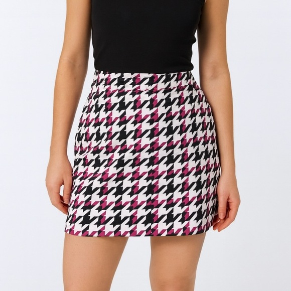 EP Pro Ladies Golf Tennis skort/skirt Colorful Stretch Pockets houndstooth S 10 - Picture 1 of 9
